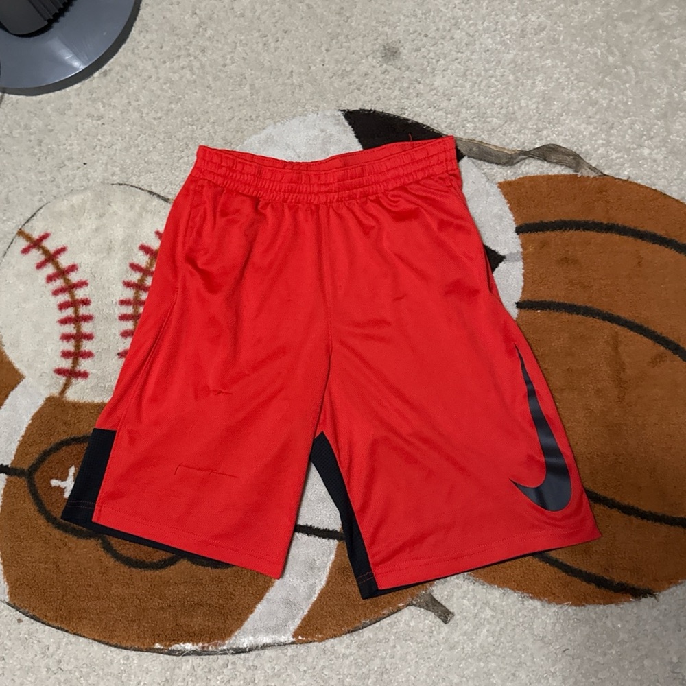 Nike Kids Red and Black Athletic Shorts